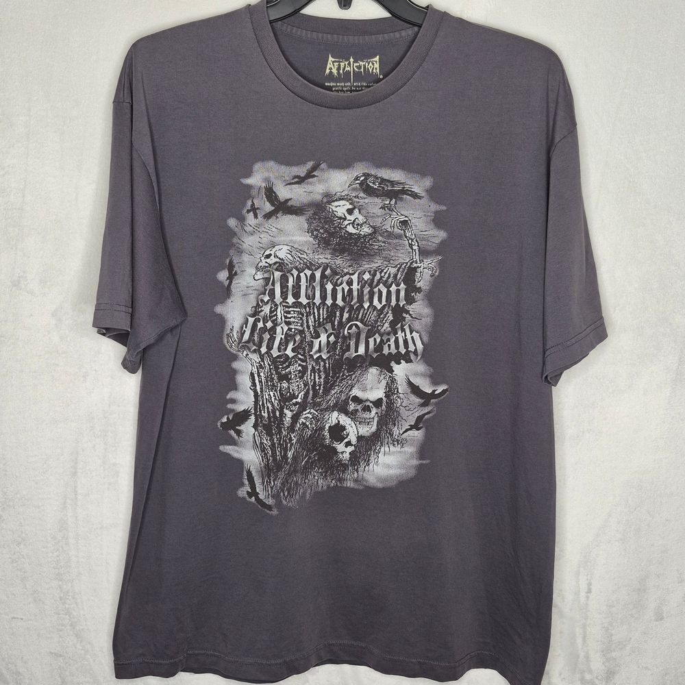 Y2K Affliction Life &‎ Death Skull T Shirt Size 3XL